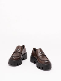 Prada Women Vintage Leather Loafers