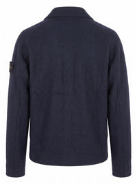 Stone Island Men Felted Rws Wool Cardigan