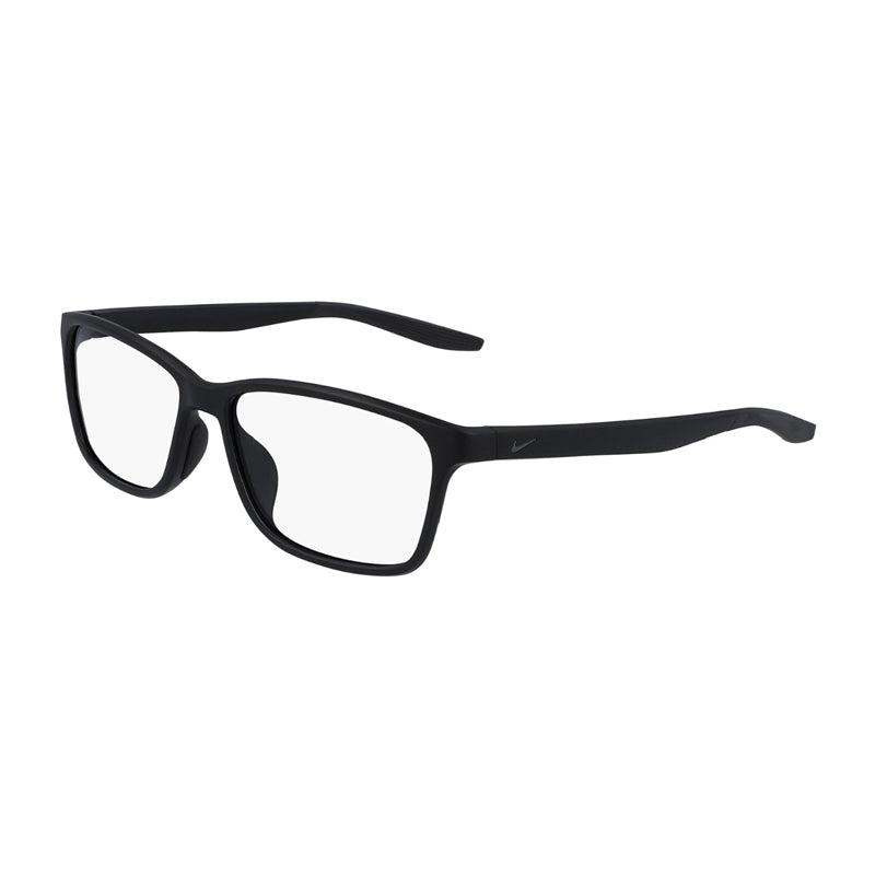 Nike Nike Eyeglasses Square Full Rim, Matte Black Frame and Clear Demo Lens Lens NIKE7118N001