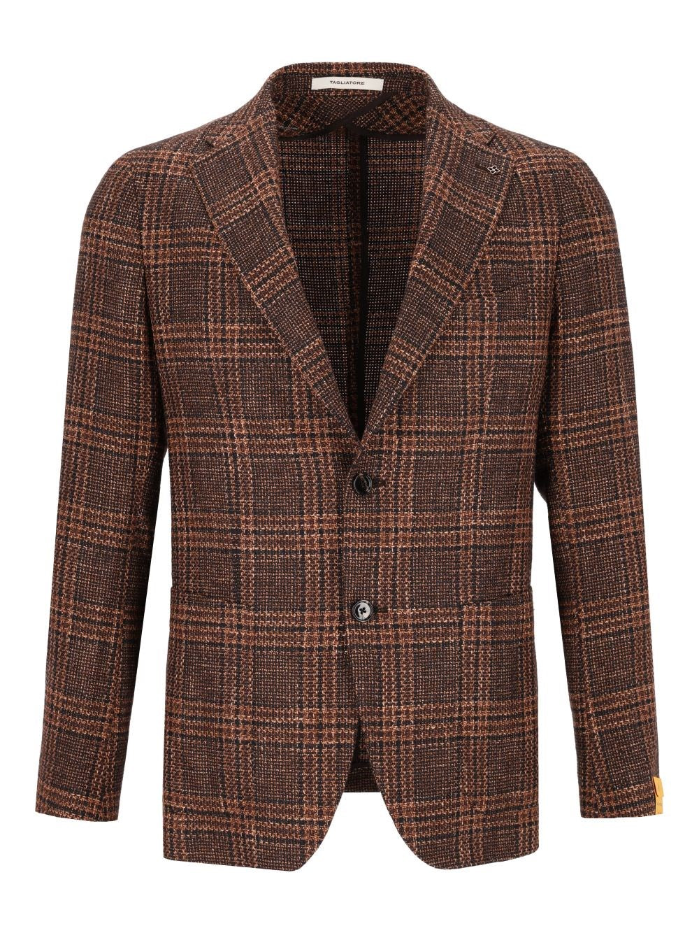 Tagliatore Men Wool And Silk Prince Of Wales Blazer