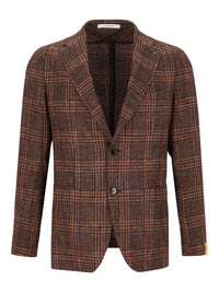 Tagliatore Men Wool And Silk Prince Of Wales Blazer