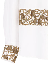Dries Van Noten Dries Van Noten Women Shirt With Floral Embroidered Applications