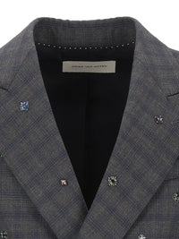 Dries Van Noten Men Embroidered Wool Blazer