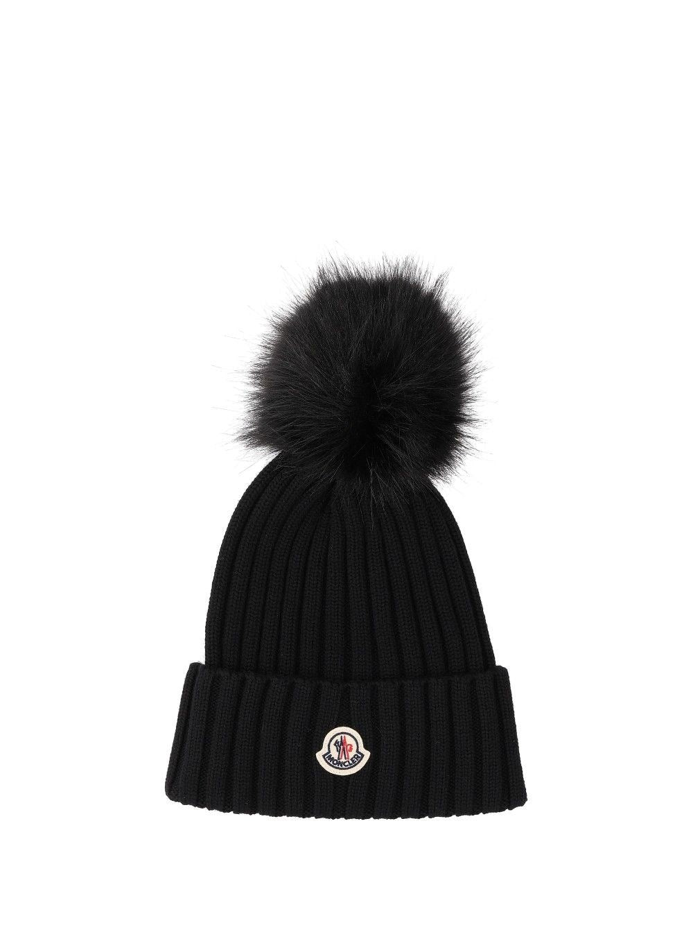 Moncler Moncler Women Wool Hat With Pom Pom