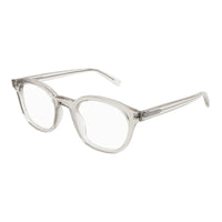 Saint Laurent Eyeglasses Round Full Rim, Transparent Beige Frame and Clear Demo Lenses Lens SL588003
