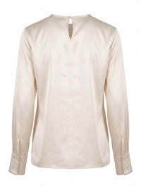 Peserico Women Stretch Silk Satin Blouse