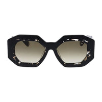 Philipp Plein Sunglasses Geometric Full Rim, Black Frame and Green Gradient Lens SPP098M0700