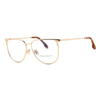 Victoria Beckham Eyeglasses Oval Full Rim, Gold Frame and Clear Demo Lenses Lens VB2121714