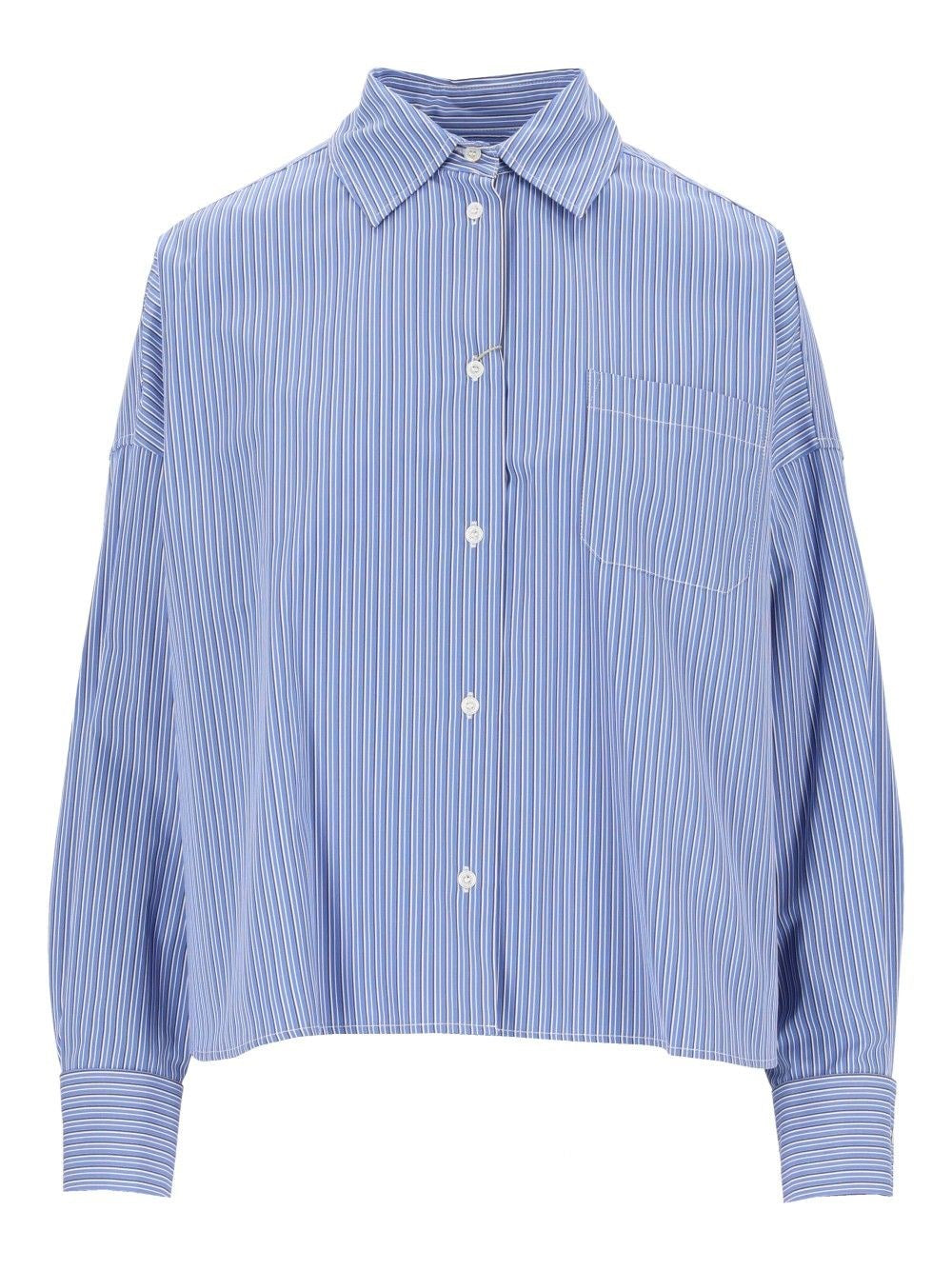 Weekend Max Mara Women Short Striped Cotton Shirt