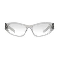 Givenchy Sunglasses Cat Eye Full Rim, Shiny Black/Gold with Studs Frame and Grey Lens GV40078I01A