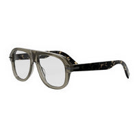 Dior Eyeglasses Aviator Full Rim, Shiny Brown Frame and Clear Demo Lens Lens DIORBLACKSUITON4I6400