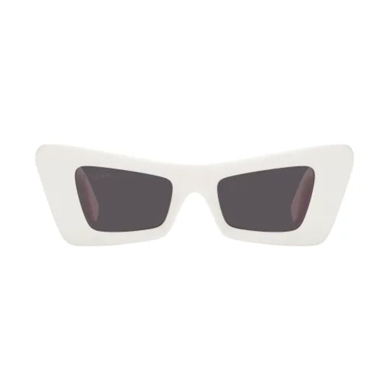 Off-White Sunglasses Cat Eye Full Rim, White Frame and Grey Lens OERI027ACCRA0107