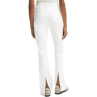 Womens Linen High Rise Bootcut Jeans