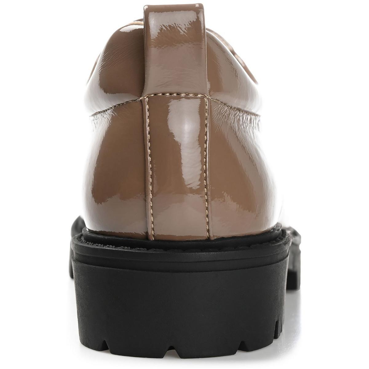 Zina Womens Patent Lugged Sole Oxfords