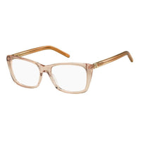 Marc Jacobs Eyeglasses Square Full Rim, Transparent Orange Beige Frame and Clear Demo Lenses Lens MARC5980R8300