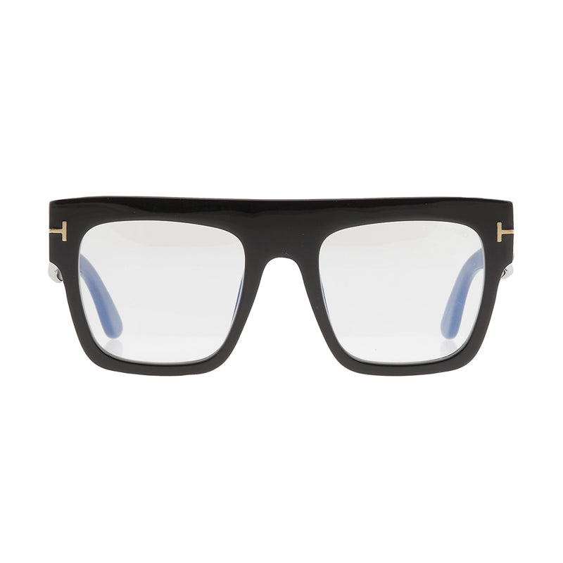 Tom Ford Tom Ford Eyeglasses Square Full Rim, Shiny Black Frame and Clear/Blue-Light Block Lenses Lens FT0847001
