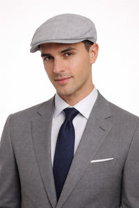 Dolce & Gabbana Men’s Light Grey Plaid Flat Cap
