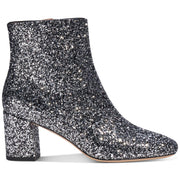 Junelle Womens Glitter Block Heel Ankle Boots