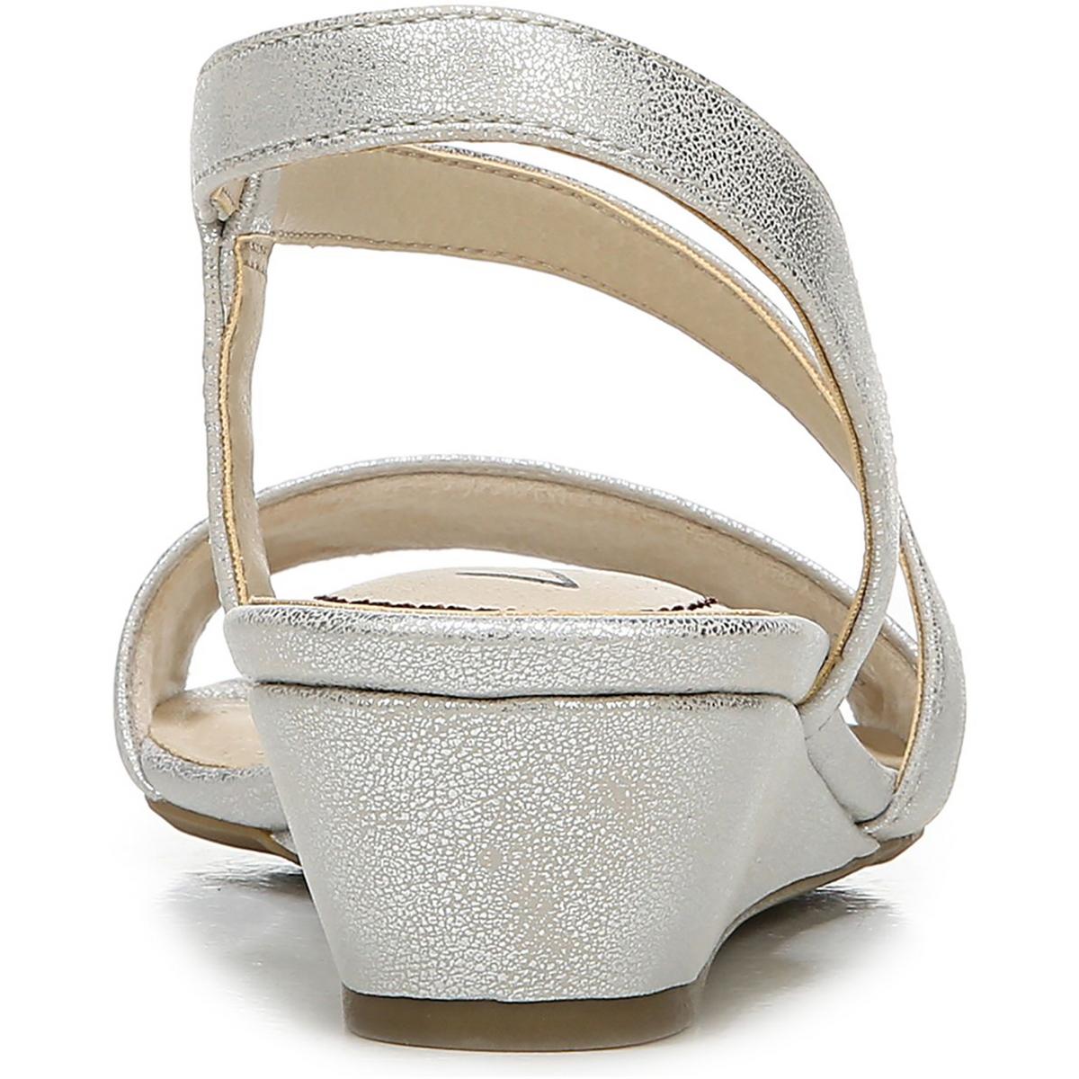 Yasmine Womens Faux Leather Slip On Wedges