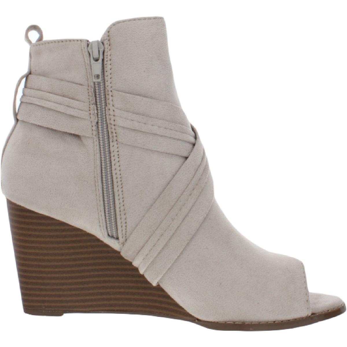 Sabeena Womens Padded Insole Faux Suede Booties