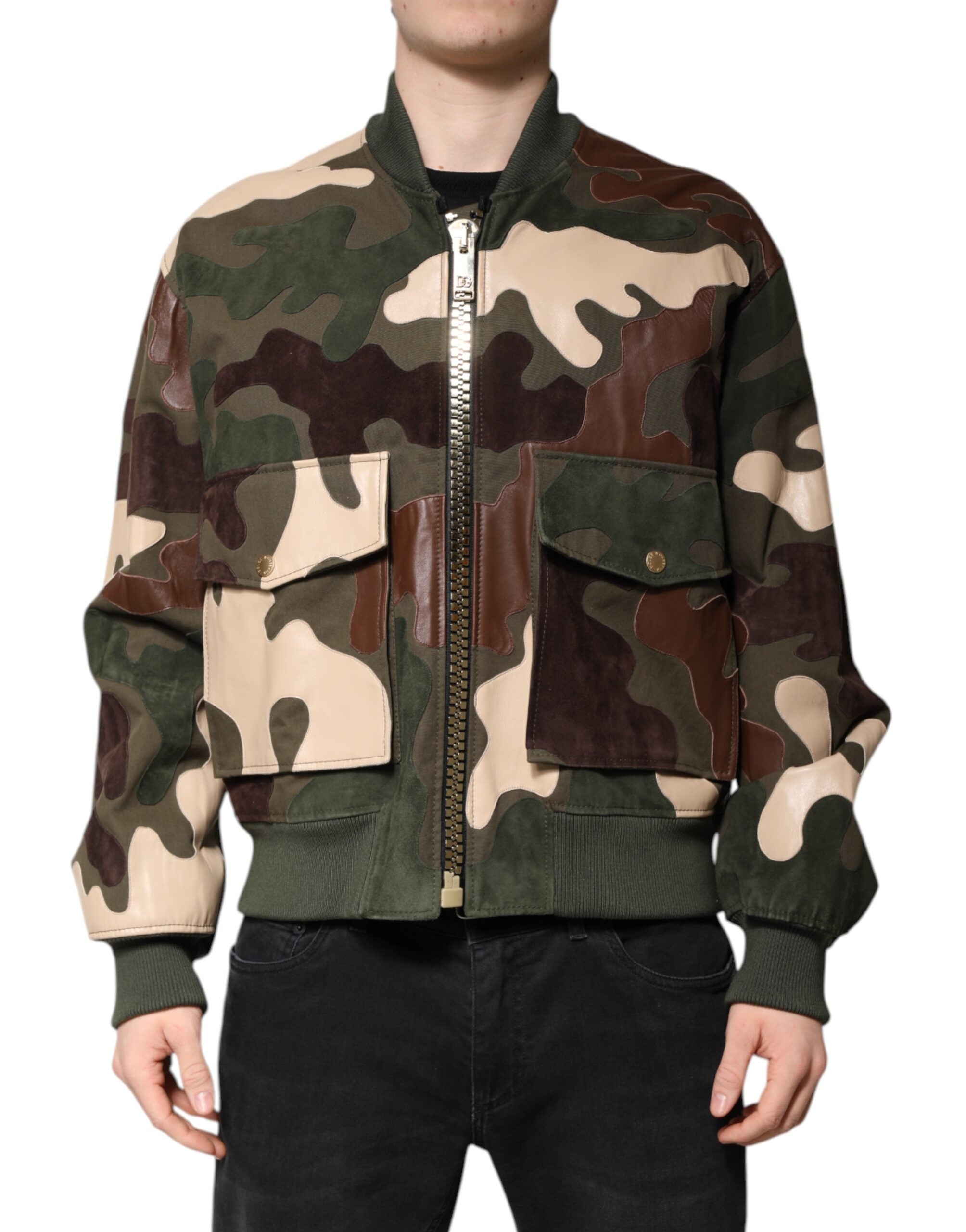 Dolce & Gabbana Dolce & Gabbana Multicolor Cotton Bomber Full Zip Men's Jacket