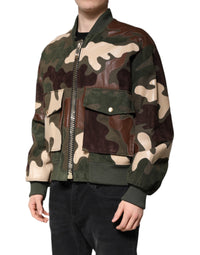 Dolce & Gabbana Dolce & Gabbana Multicolor Cotton Bomber Full Zip Men's Jacket