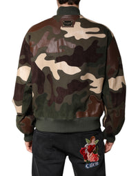 Dolce & Gabbana Dolce & Gabbana Multicolor Cotton Bomber Full Zip Men's Jacket