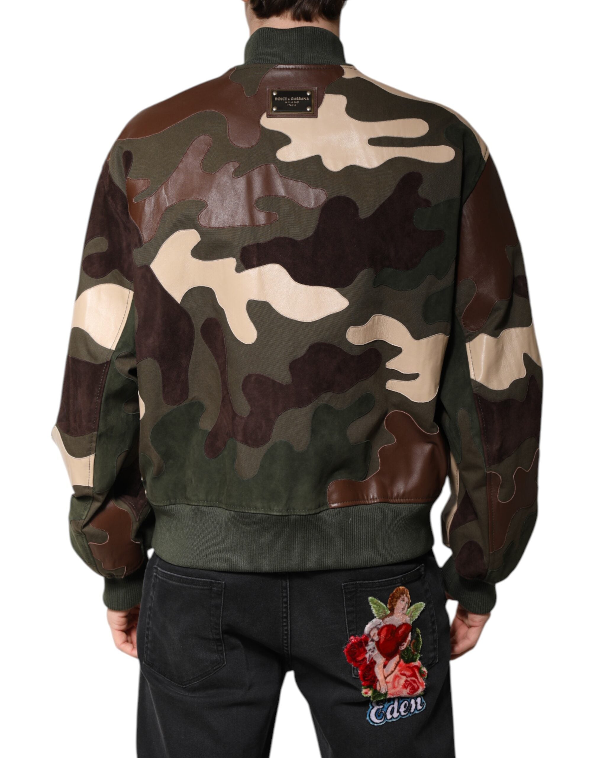 Dolce & Gabbana Dolce & Gabbana Multicolor Cotton Bomber Full Zip Men's Jacket