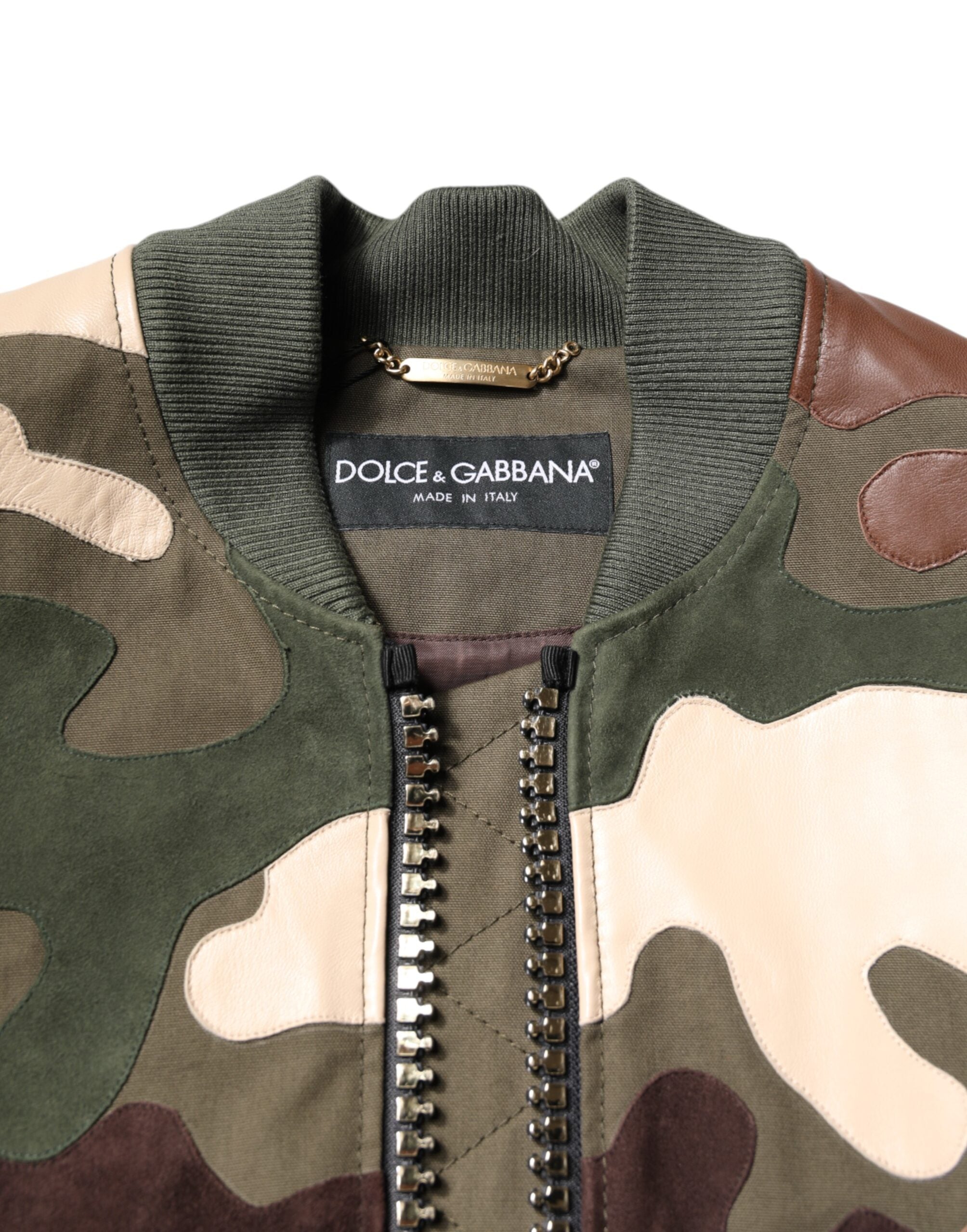 Dolce & Gabbana Dolce & Gabbana Multicolor Cotton Bomber Full Zip Men's Jacket