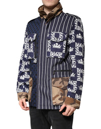 Dolce & Gabbana Dolce & Gabbana Multicolor Cotton Logo Patchwork Coat Men's Jacket