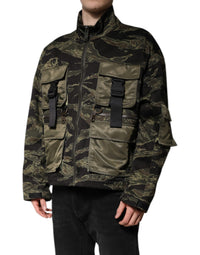 Dolce & Gabbana Dolce & Gabbana Multicolor Camouflage Cotton Bomber Men's Jacket