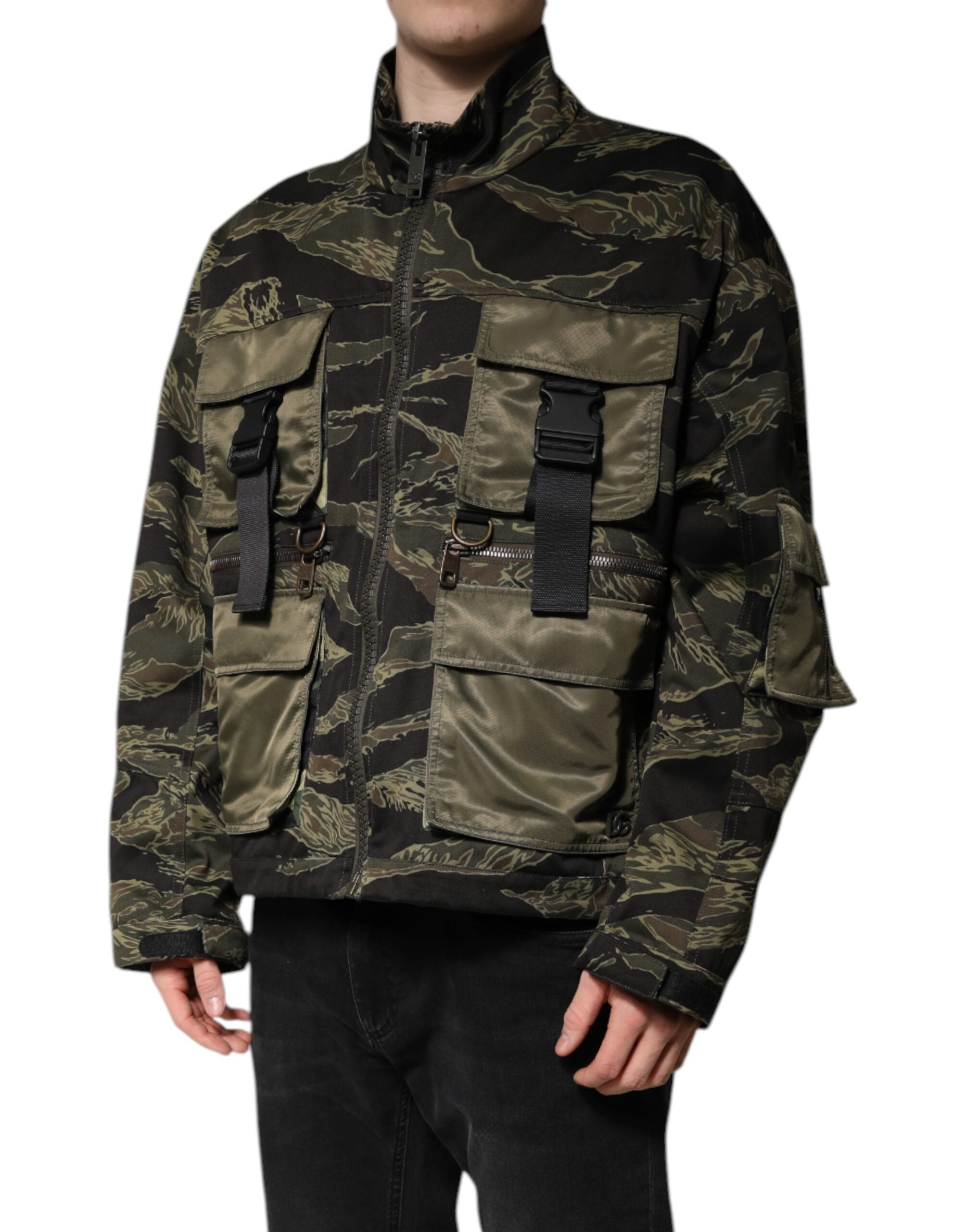 Dolce & Gabbana Dolce & Gabbana Multicolor Camouflage Cotton Bomber Men's Jacket