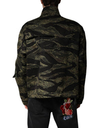 Dolce & Gabbana Dolce & Gabbana Multicolor Camouflage Cotton Bomber Men's Jacket