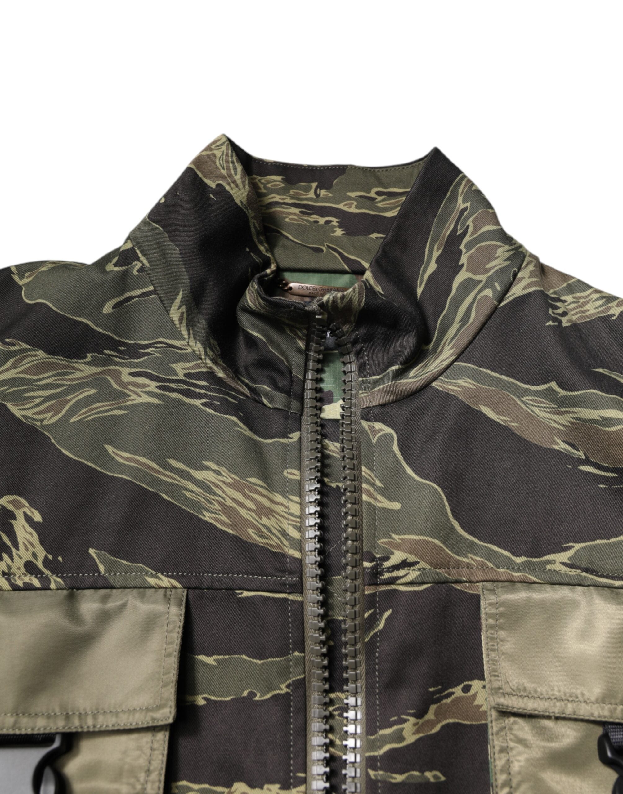Dolce & Gabbana Dolce & Gabbana Multicolor Camouflage Cotton Bomber Men's Jacket