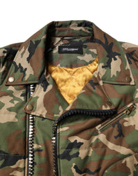Dolce & Gabbana Dolce & Gabbana Multicolor Camouflage Nylon Biker Men's Jacket