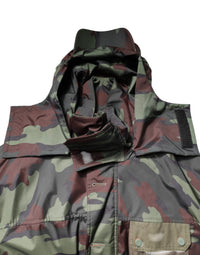 Dolce & Gabbana Dolce & Gabbana Multicolor Camouflage Button Hooded Men's Jacket