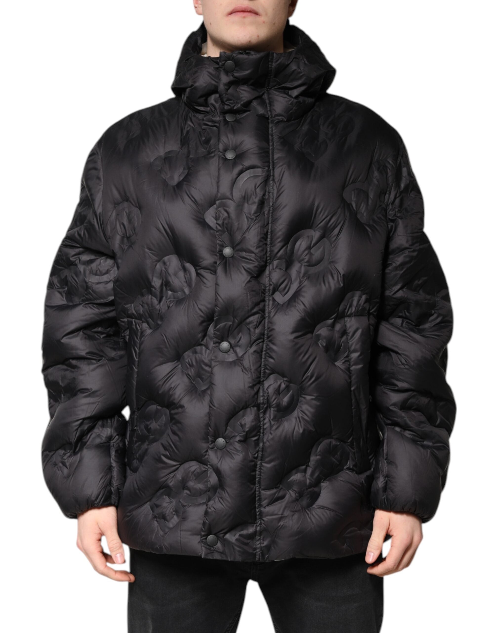 Dolce & Gabbana Dolce & Gabbana Black Hooded Parka Coat Winter Men's Jacket