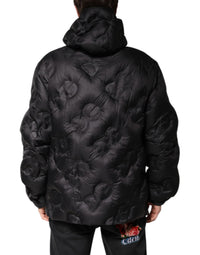Dolce & Gabbana Dolce & Gabbana Black Hooded Parka Coat Winter Men's Jacket