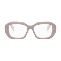 Celine Celine Eyeglasses Rectangle Full Rim, Gloss Brown Frame and Clear Demo Lenses Lens CL50156I045