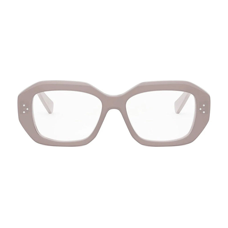 Celine Celine Eyeglasses Rectangle Full Rim, Gloss Brown Frame and Clear Demo Lenses Lens CL50156I045