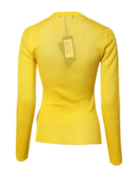 Dolce & Gabbana Yellow Polyester Women Pullover Top Women's Sweater