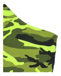Balenciaga Mens Asymmetrical Camo Patterned Tank