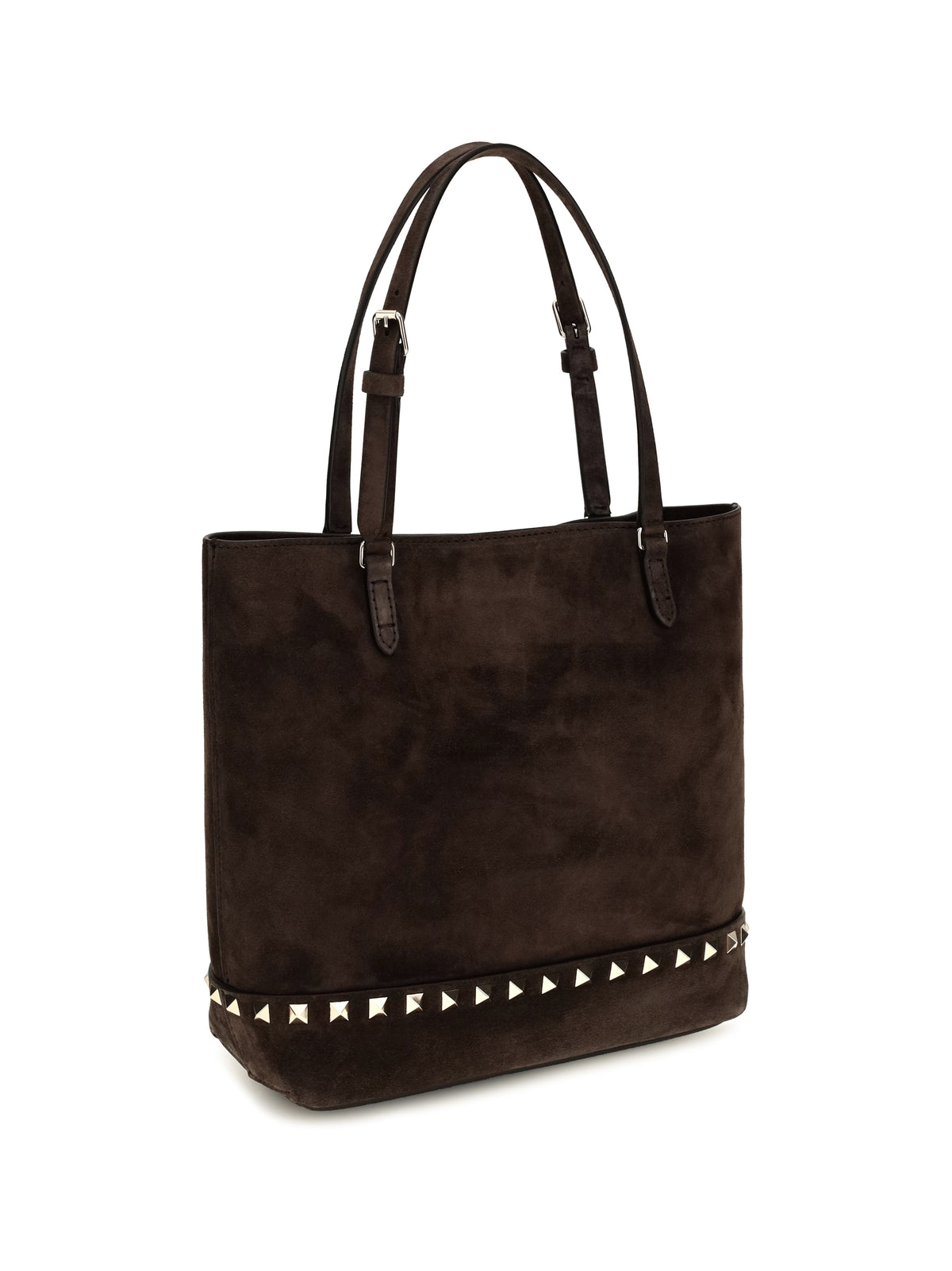 Valentino Garavani Women Small Rockstud Suede Tote Bag