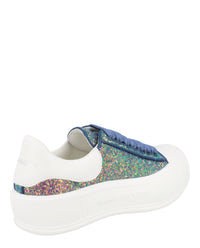 Alexander McQueen Womens Glitter Low-Top Sneakers