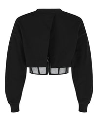 Alexander McQueen Womens Layered Cropped Sweatshirt