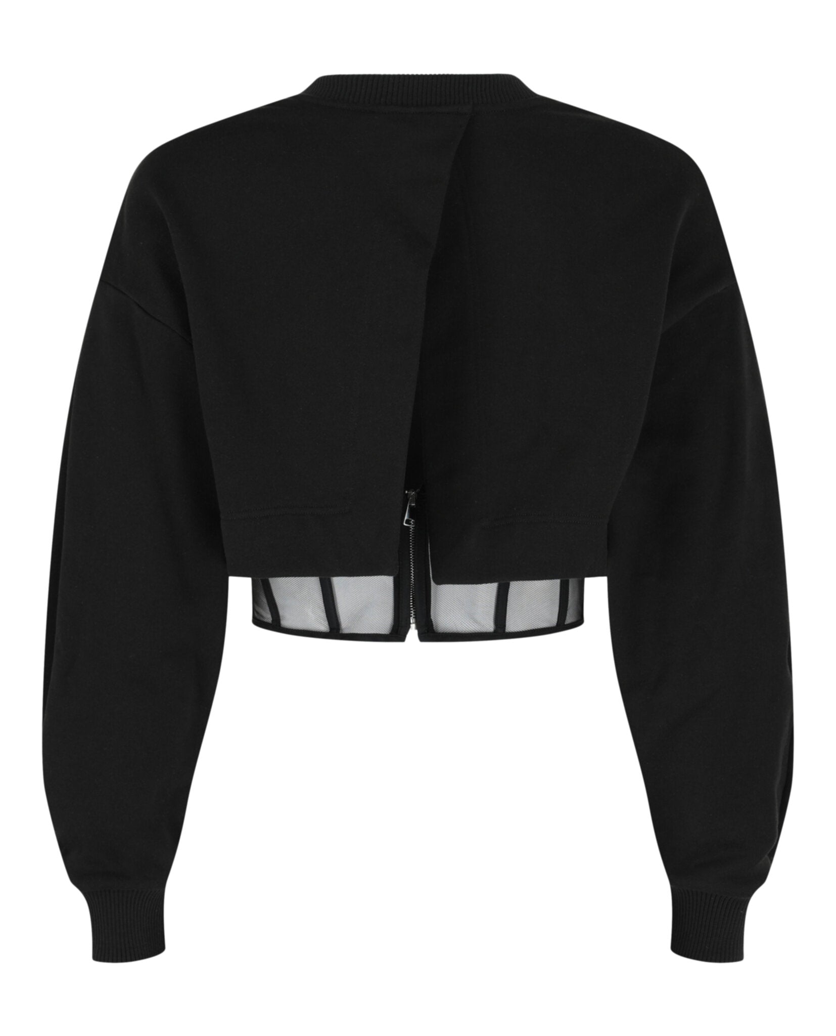 Alexander McQueen Womens Layered Cropped Sweatshirt