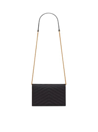 Saint Laurent Saint Laurent Women Classic Cassandre Chain Envelope Clutch In Grain De Poudre Leather