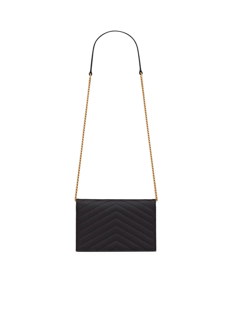 Saint Laurent Saint Laurent Women Classic Cassandre Chain Envelope Clutch In Grain De Poudre Leather