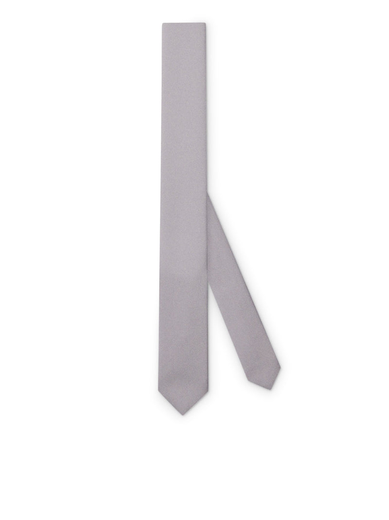 Gucci Men Silk Tie With Crepe Effect