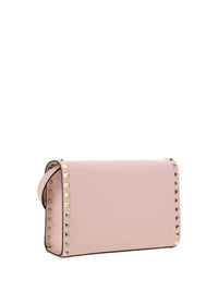 Valentino Garavani Women Rockstud Mini Shoulder Bag In Garnet Calfskin